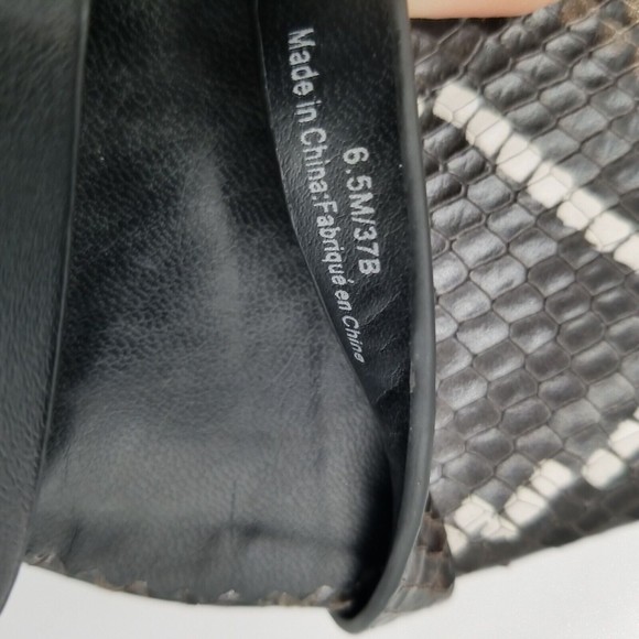 Karl Lagerfeld Womens Brown Black Snake Print Slingback Block Heel Sandal  6.5 M - Picture 7 of 7